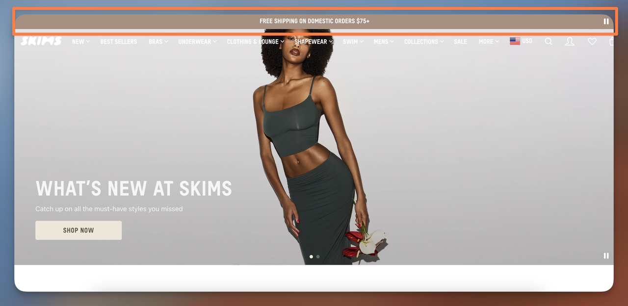 Show free shipping in landing page 